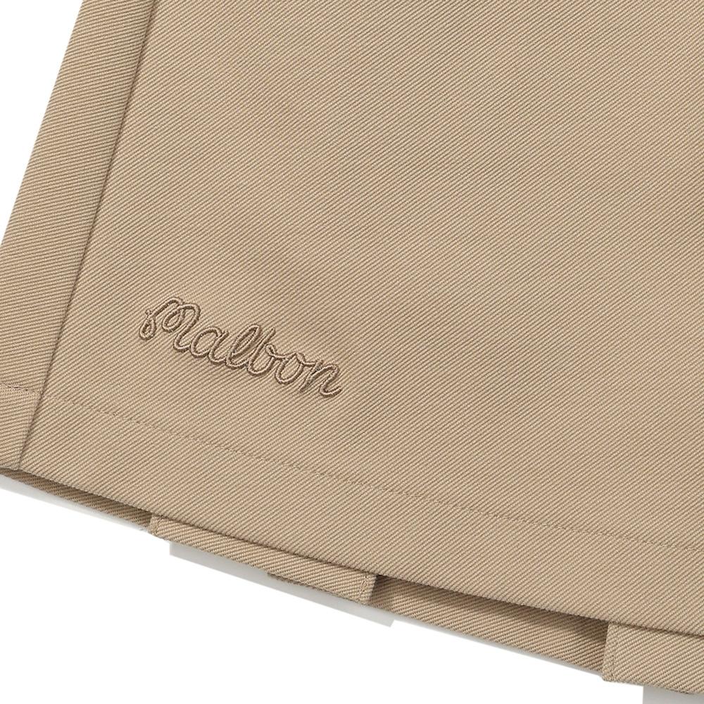 MALBON GOLF Back Pleated A-Line Skirt Beige (Woman)