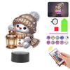 Acrylic Double Sided Christmas Snowman Multifunctional Diamond Night Lamp Decorative DIY 5D Diamond Lamp Rhinestones LED Light