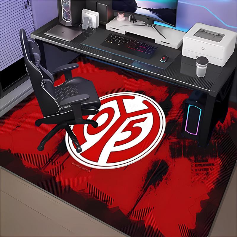 1PC Mainz Football Crest Floor Mat for Living Room, Game Rooms, Office, Bedroom, Office Floor Mat Playful Design, Christmas Fan Gifts