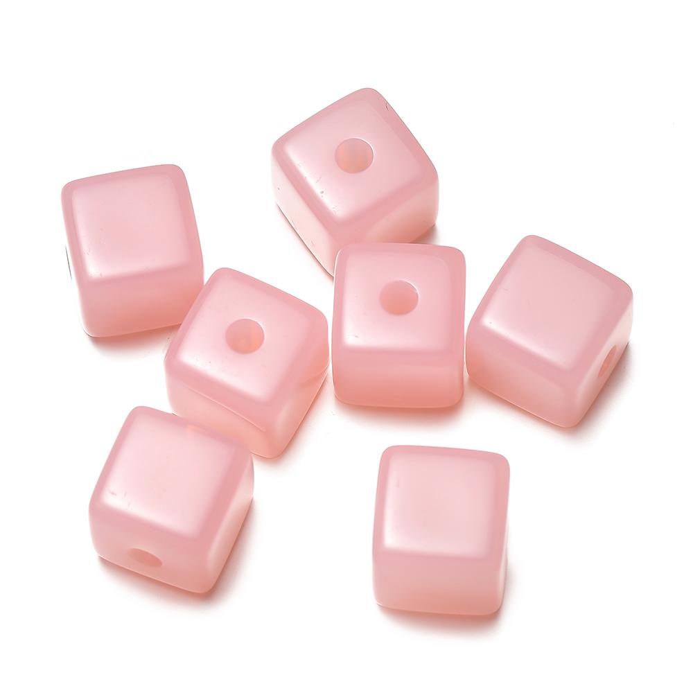 10pcs/lot Acrylic Jelly Colored Square Shape Beads Big Bracelet Loose Beads For DIY Jewelry Making Necklace Craft Accessories