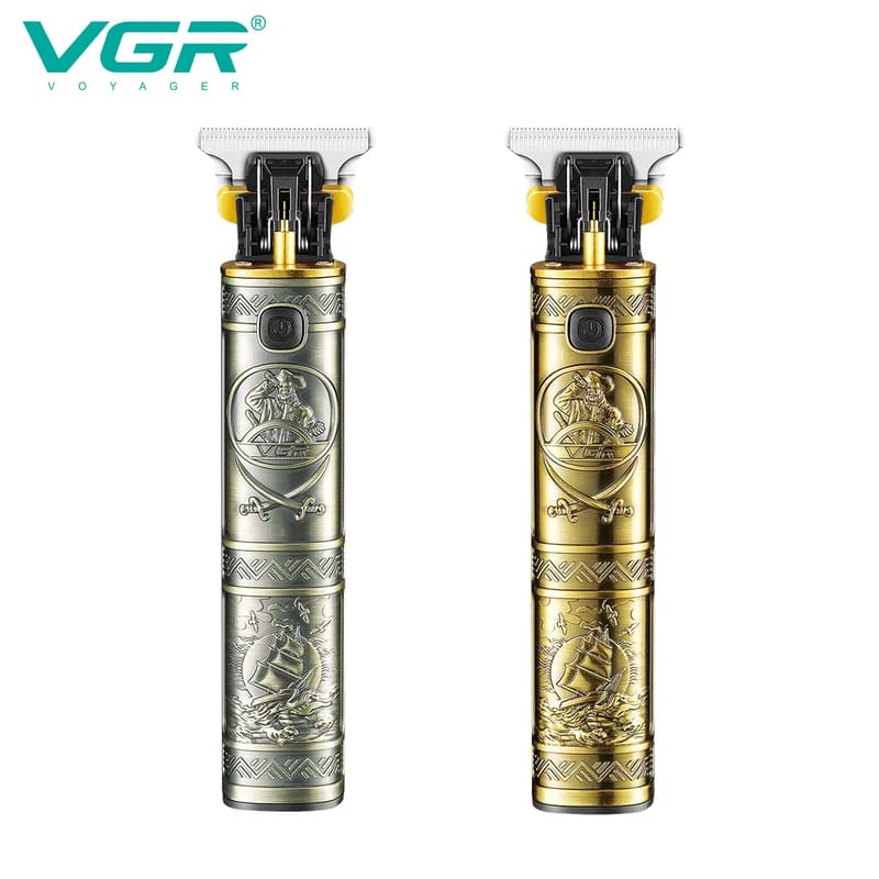 Men's Universal Metal Razor Head Retro Carved Hair Salon LCD Digital Display T-shaped Electric Clippers Safely Trim Hair Without Hurting The Skin