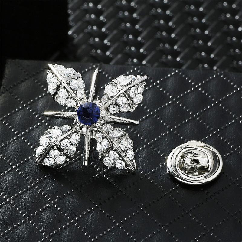 

Брошь с цирконием, винтажная модная роскошная мужская заколка на лацкане, пряжка для воротника, броши, ювелирные изделия, аксессуары для одежды, подарки серебряный