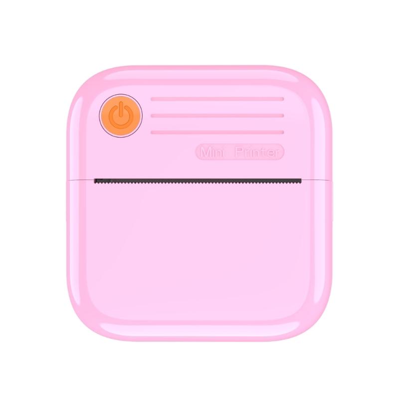Mini Thermals Label Maker For Children Cordless Bluetooth-compatible Printing 200DPI Resolution Safe 45 Degree Tear Line Rechargeable Type C