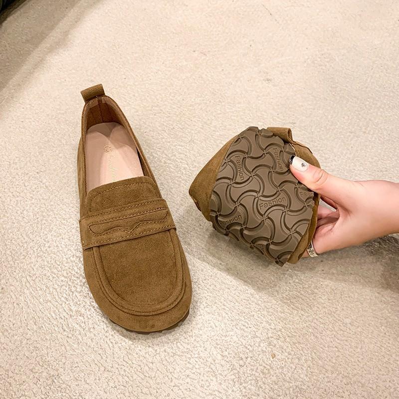 Autumn New Soft-soled Soft-faced Matte Fashion One-pedal Flat-soled Single Shoes Women's Versatile Shoes