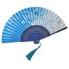 Chinese Style Folding Fan with Tassels Portable Summer Handheld Cooling Fan Decoration Dance Performance Props Party Costume Accessories