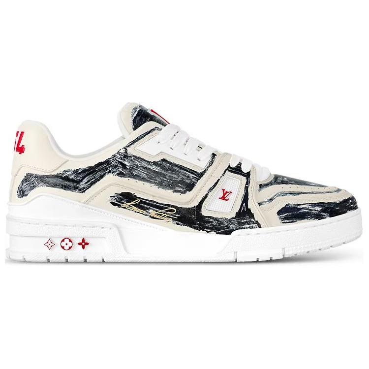 Louis Vuitton Trainer Low Top Stylish Skateboarding Shoes Unisex Black 1ABLWE