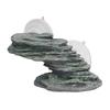 Tortoise Climbing Platform Resin Lifelike Aquarium Rock Ornament Reptile Basking Dock with Suction Cup for Lizard