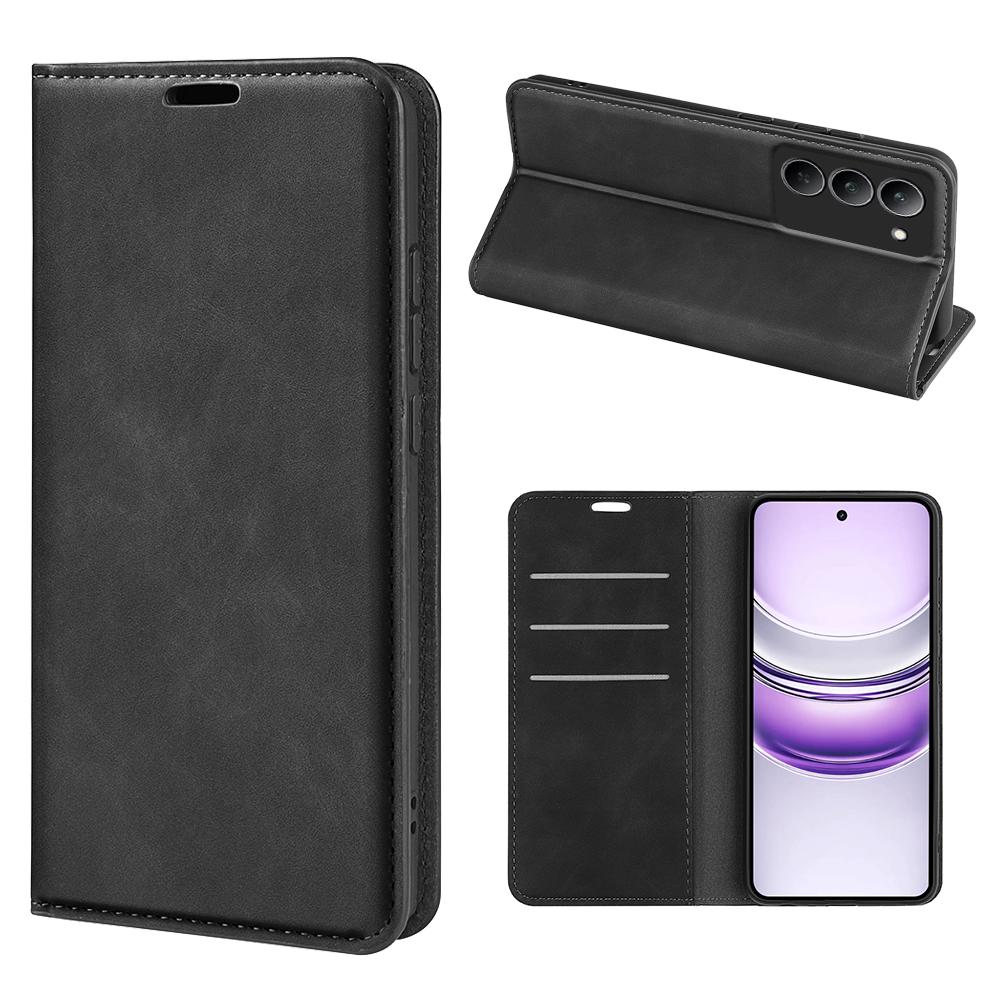 

Для Realme 14x 5G Чохол Шкіряний на дотик Гаманець Чохол для телефону Black