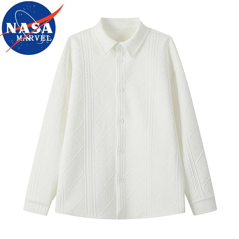 NASA MARVEL Men's Loose Fit Long Sleeve Casual Shirt