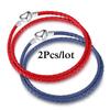 2Pcs/Lot Vintage Jewelry Leather Chain Bracelets Fit DIY Handmade Beads Charms Bracelet Couples Pulsera Jewelry For Women Men