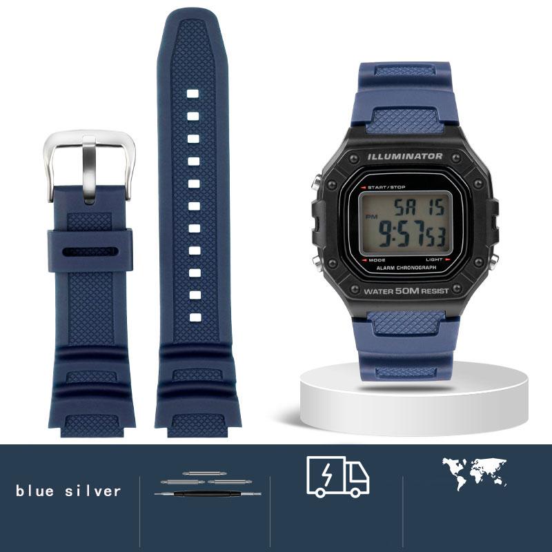 Silicone watch strap  for Casio Watch Strap w-218h/ae-1200 /1100 / f-108 /sgw300 /400 /500 /w-800h / mrw-200