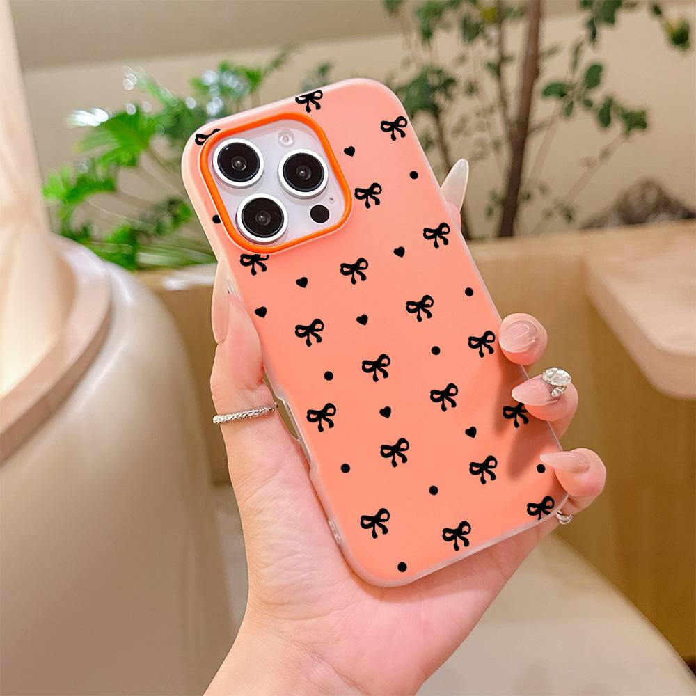 

Shockproof Silicone Matte Candy Color 2 in 1 Phone Case for Samsung S23 S24 S25 Plus Ultra Edge 5G Cover Luxury Bow knot Y2K S25 Plus 5G