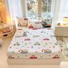 1Pc Cotton Bed Sheet For Kids Cartoon Style Car Printed Fitted Sheet With Elastic Band For Boys Pure Cotton Single Bed Cover