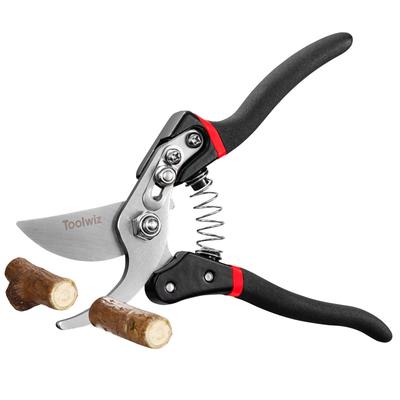 Toolwiz Pruning Fits Up To 25mm of Live 35mm Made of SK5 Steel with Replacement Aluminum for Pruning Branches and Flowers TPS-503 Shears, 200mm, Wood,
