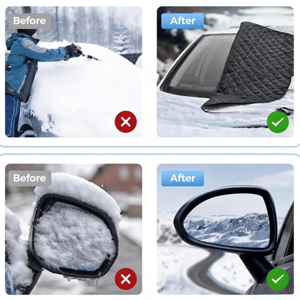 Car Windshield Cover For Ice And Snow Magnetic 3 Layers Windproof Auto Accessories Car Snow Cover For Escape Cold Ice Frost Rain