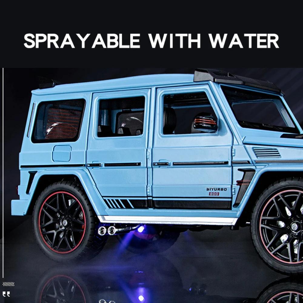 1/18 Brabus G800 Off Road Vehicle Model Car Toys Alloy Metal Diecast SUV Model Toy with Sound and Light Birthday Gift for Kids
