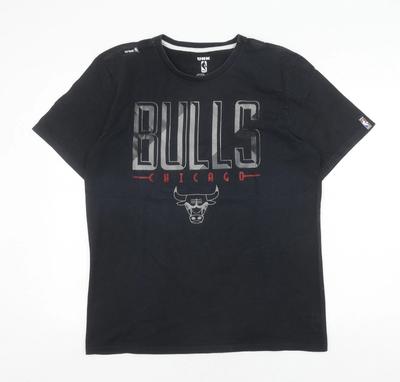 T-shirt NBA Chicago Bulls Nera da Uomo UNK, Taglia L