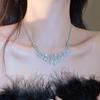 Elegant Zircon Flower Teardrop Tassel Ear Clips for Non-Pierced Ears - Chic European/American Style Earrings with Luxury Appeal
