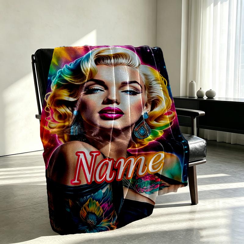 Custom Name Personalized Singer Print Blanket, Home Decor, Bedroom, Sofa, Camping, Couch, Gifts for Birthday Christmas