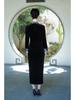 Elegant Black Velvet Qipao: Refined Autumn Chinese Style for Young Women