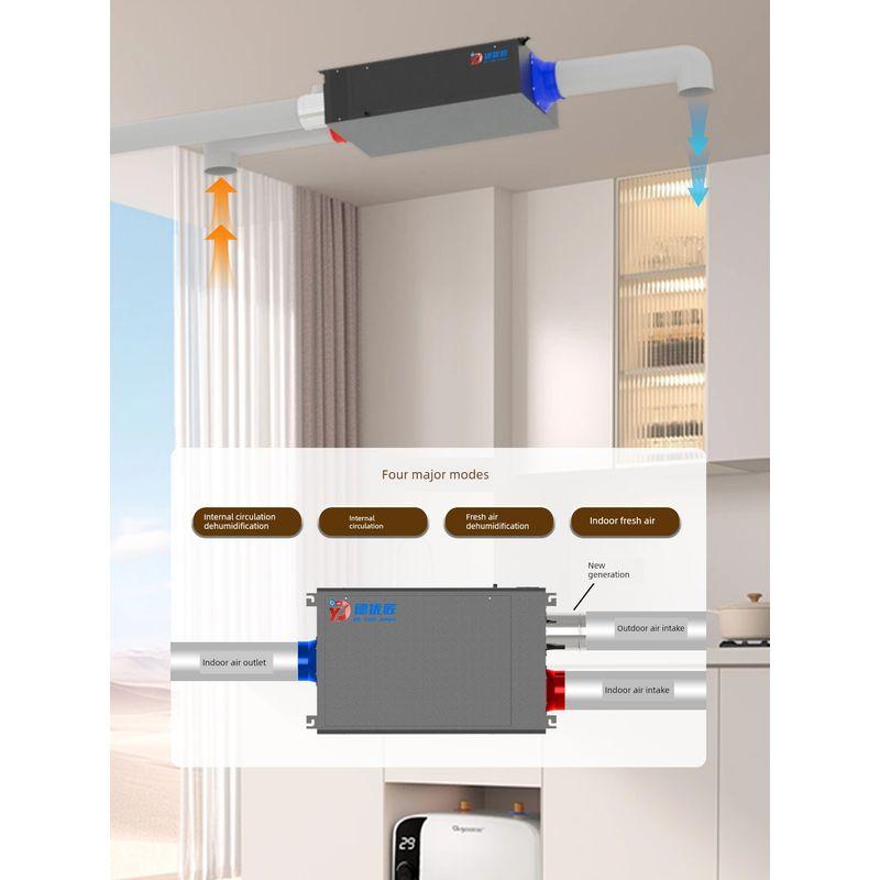 Fresh Air Ceiling Wall-Mounted Basement Workshop For Home Office Commercial Purification and Dehumidifying All-in-One Machine