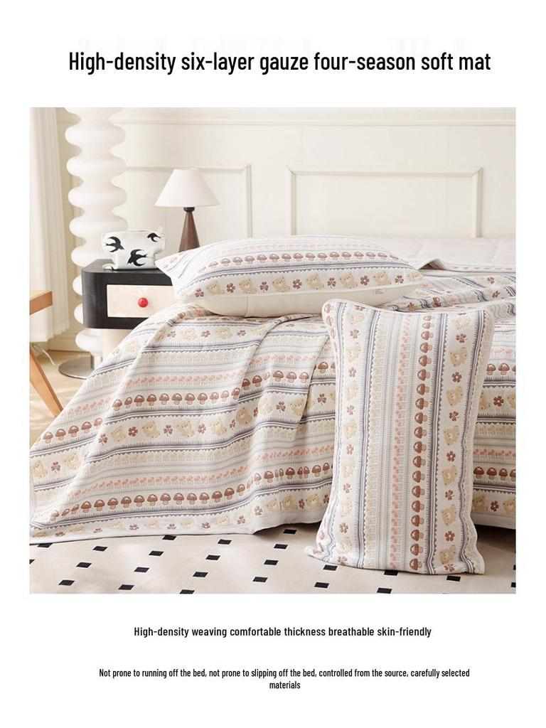 Six-Layer Gauze Temperature-Regulating Bed Cover and Large Tatami Sheet