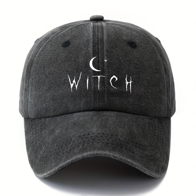 Fabric.Makefge Unisex Witch Baseball Cap Outdoor Casual Baseball Cap