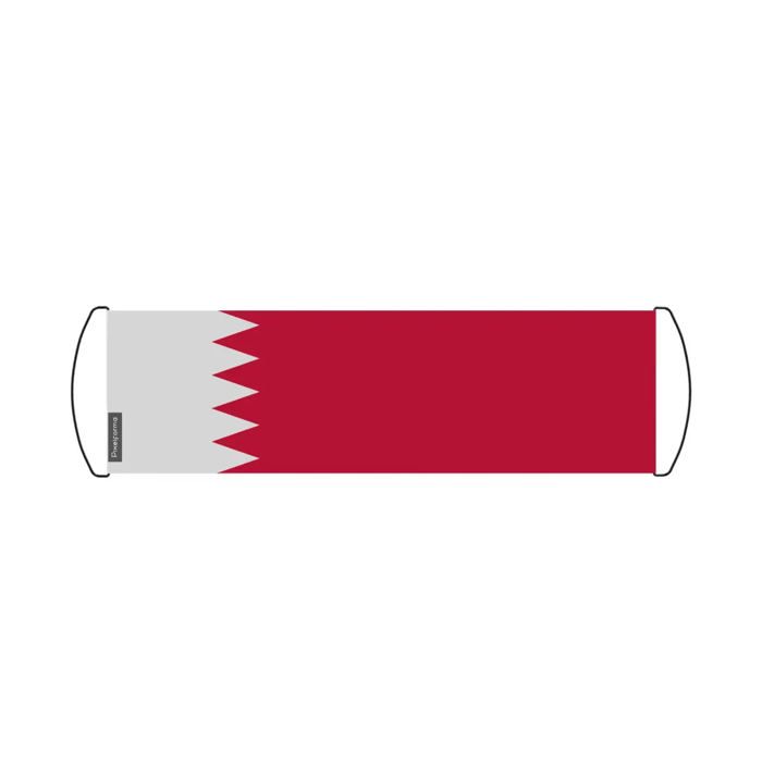 Scrolling Banner – Flag of Bahrain – 17 X 50 Cm – Polyester – Handheld Flag – Pixelforma