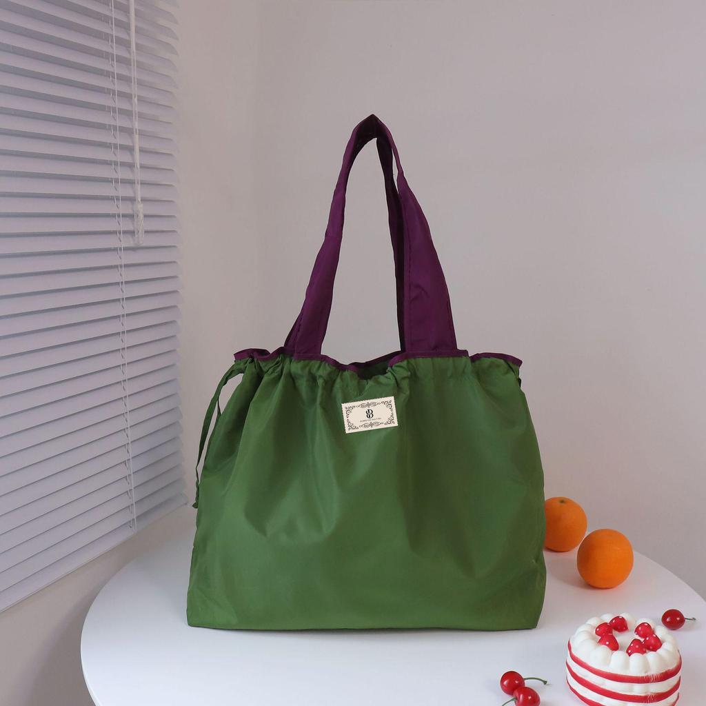 Eco-Friendly Foldable Single Shoulder Tote Bag - Portable, Large Capacity Grocery Bag