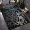 Norse Mythology Runes Pattern Carpet for Bedroom Living Room Bedside Sofa Floor Mat Modern Home Decor Area Rug Machine Wash