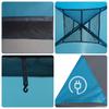Dome Family Tent for 6 Persons Blue Waterproof