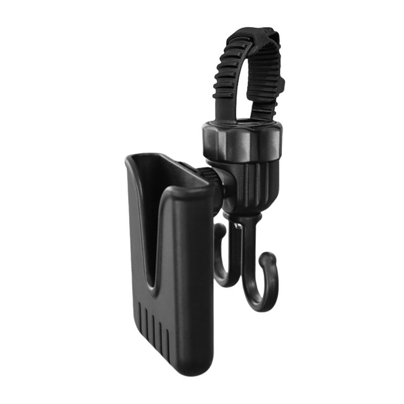 Multifunctional Baby Strollers Accessory Double Hook and Rotatable Phone Stand Bracket for Easy Shopping and Walking