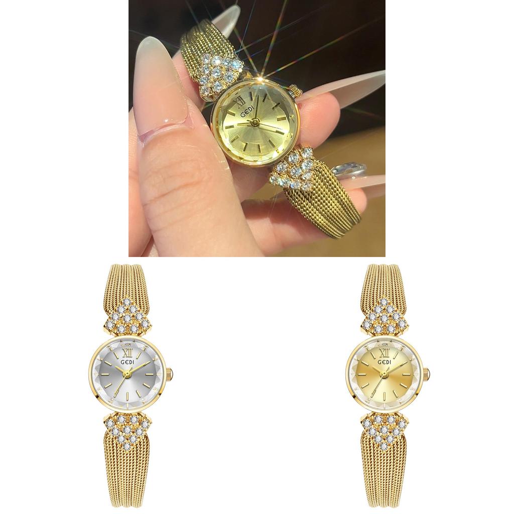 Gedi Vintage Ladies Quartz Watch With Diamond Accents For Elegant Women Accessories