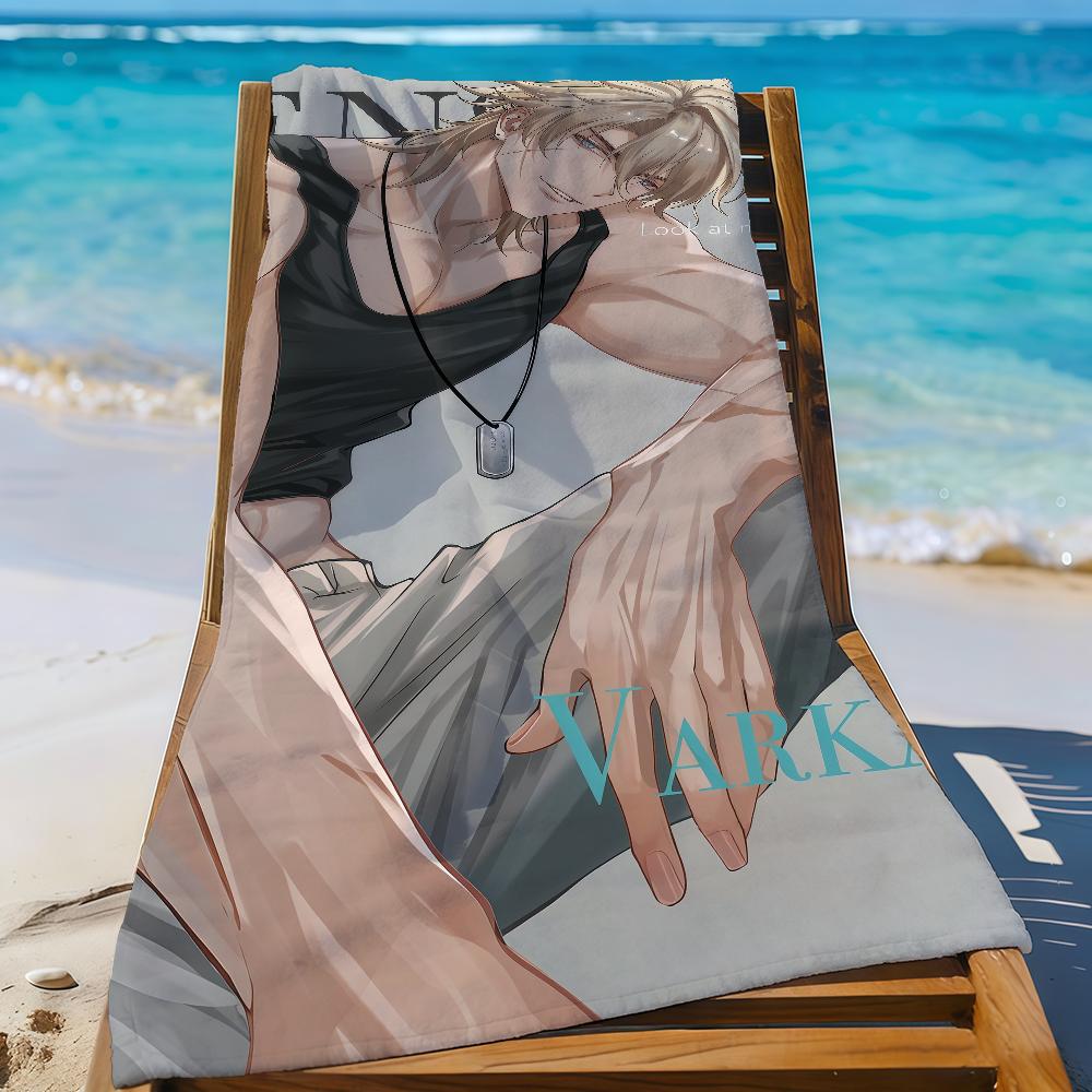 

Game Genshin Impact Varka Towel Sports Quick Dry Travel Camping Gear Sandproof Soft Light Large Beach Towel W30*H60(CM)