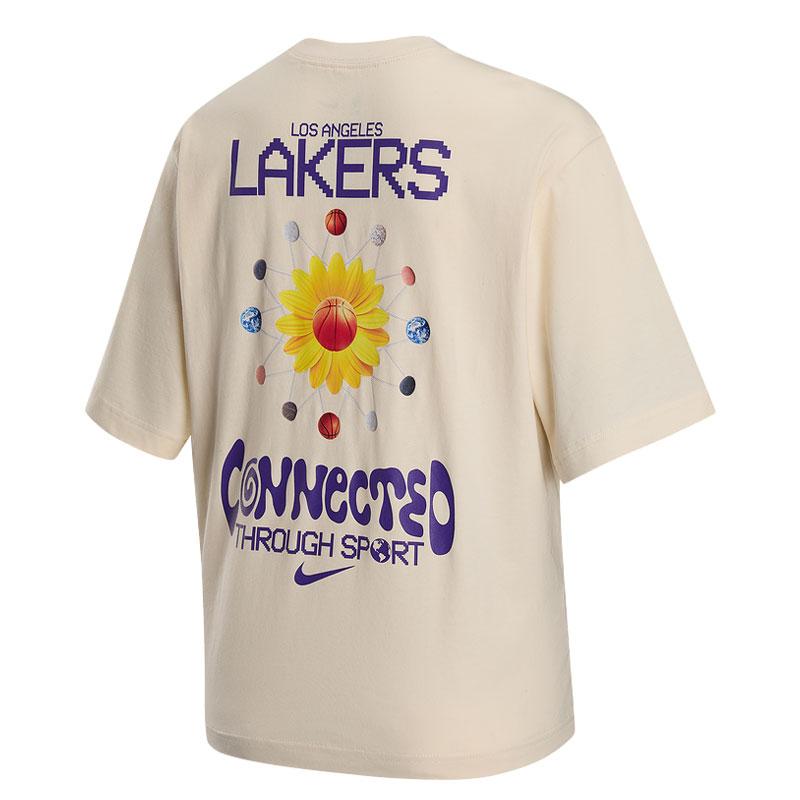 New Nike Los Angeles Lakers Courtside Women's Nike Nba Boxy T Shirt HQ1409-901