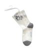 Women's Thin Seamless Cotton Socks - Cartoon Animals & 3D Bow, Mid-Calf Slouch, College Style for Spring & Summer