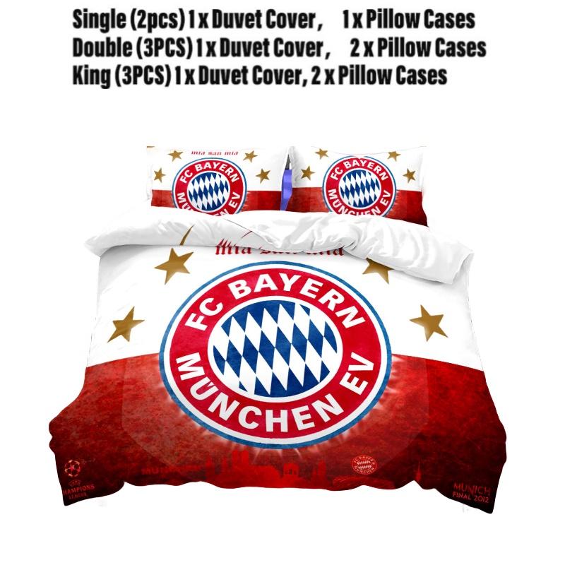 High-quality Bed Linens 3-piece Set Digital Printed Design Mixed Fiber Material Queen Size