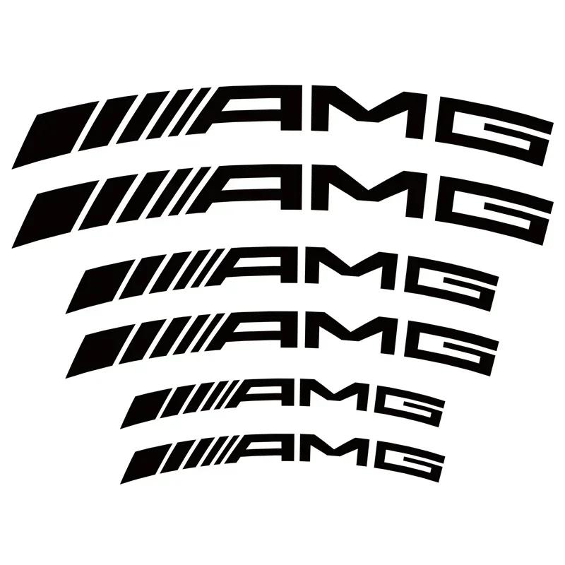 DQY2 New 2025 Hot 6Pcs for Mercedes Benz AMG W203 W204 W205 W211 W212 W213 W218 W463 W210 W176 W218 C63 E63 Car Brake Caliper Sticker