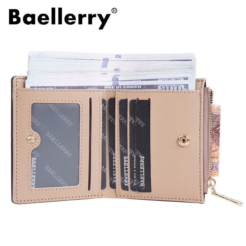 Baellerry Ink Painting Short Wallets for Women Card Holder Ladies Fashion Coin Purse Wallet