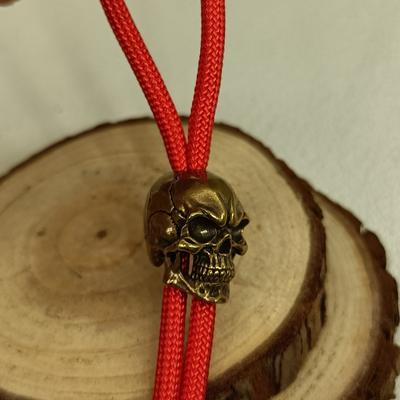 Handmade Sculpture Brass Bead Charms Retro Bead DIY Jewelry Accessories Retro Skull Head Pendant