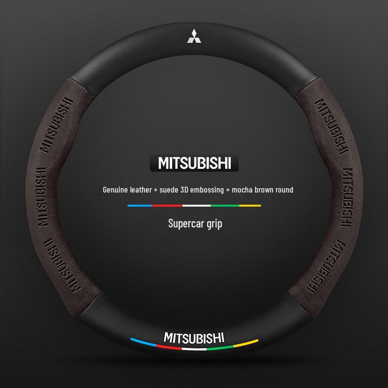 3D embosovaný potah volantu Mitsubishi: Celoroční, Protiskluzový, Prodyšný, Unisex střih.