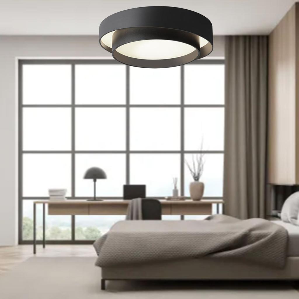 Bedroom Ceiling Light 45W Stepless Dimming Round Flush Mount LED Ceiling Light with Remote Control