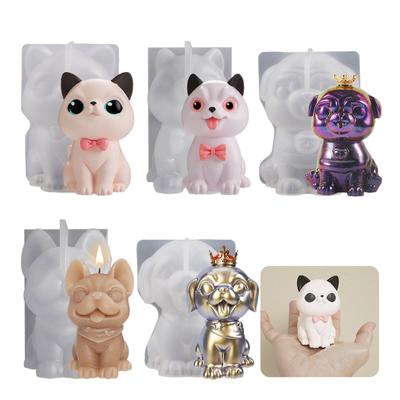 Silikonform Katze Hund Aromatherapie Kerzenharz Formen Gips Ornamente Schlüsselanhänger Form Home Dcoration Langlebiges Werkzeug DIY