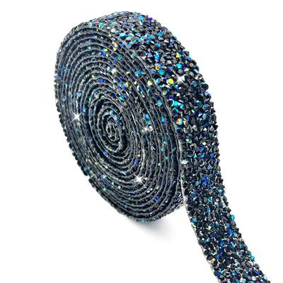 Taśma z żywicy z cyrkoniami, szerokość 3 cm, samoprzylepna, klej topliwy, samoprzylepna naklejka diamentowa, do prasowania, długość 3 jardy
