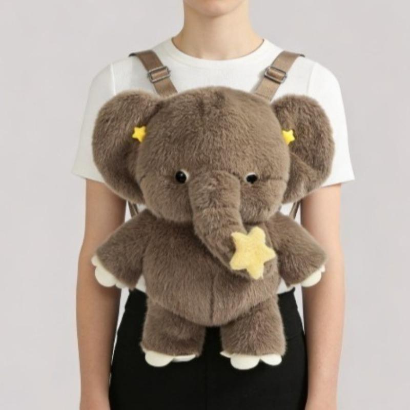 New Cute Elephant Plush Backpacks Soft Kawaii Plushie Animal Crossbody Bag Valentine's Day Birthday Gift  for Women Versatile