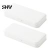 Multipurpose Plastic Pencil Case 2Pcs Simple for Students, Holder Hard Shell Organizer Backpack with Multiple Compartments, Lightweight Portable