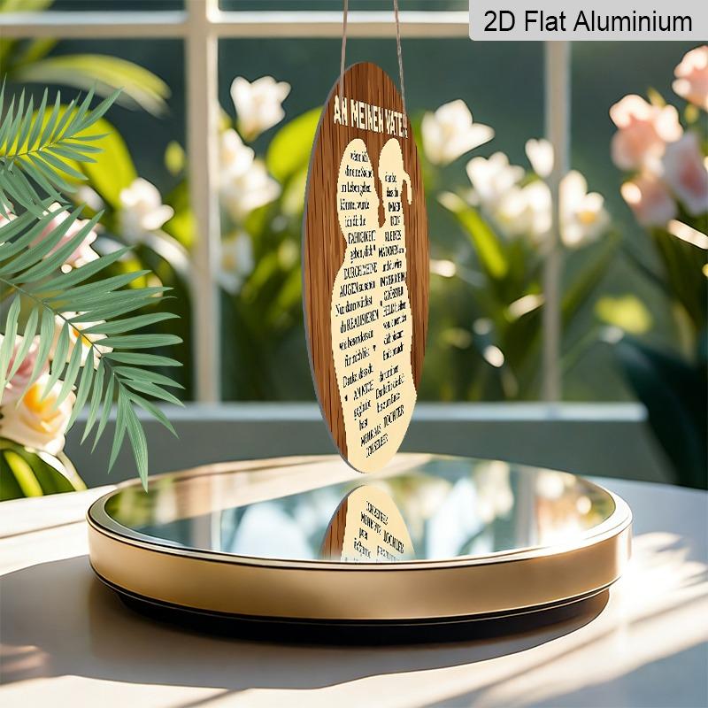 2D flache Aluminium-Ornamente zum Vatertag in verschiedenen Größen. Mit herzerwärmenden Zitaten neben Vater-Tochter-Silhouetten, diese machen ein
