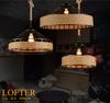 Dia 30cmClassical Hemp Rope Pendant Lamp Hanging Lustre for Ceiling Chandelier Classic Antique Industrial Iron Dining Room Light