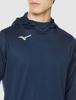 Mizuno Trainingsbekleidung Weiches Strick Slim Kleid 3XL Kapuzenpullover, Passform, 32MCA119, Marineblau,
