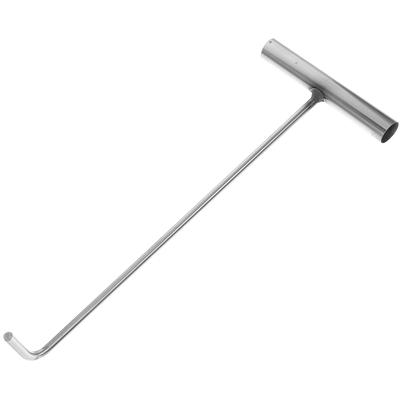 T Shape Stainless Steel Hook Manhole Lifter Pull Handle Roll Up Door Hook Drainage Lid Tool Sewer Grate Remover Heavy Duty